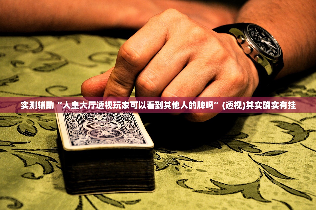 实测辅助“人皇大厅透视玩家可以看到其他人的牌吗”(透视)其实确实有挂
